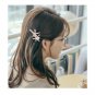 Cute StarFish Rhinestone Crystal simulated Pearl Hair Clips Hairpin Goldtone