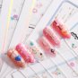 2 pcs 3D Flower Chain Nail Art Jewelry Sticker Decal Manicure DIY Design