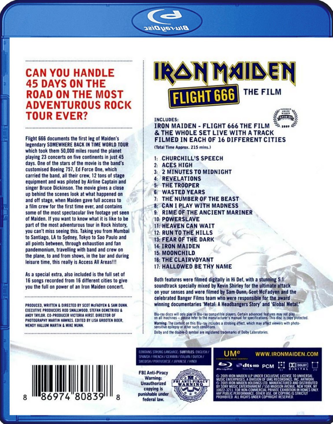 Iron Maiden Flight 666 Blu-Ray