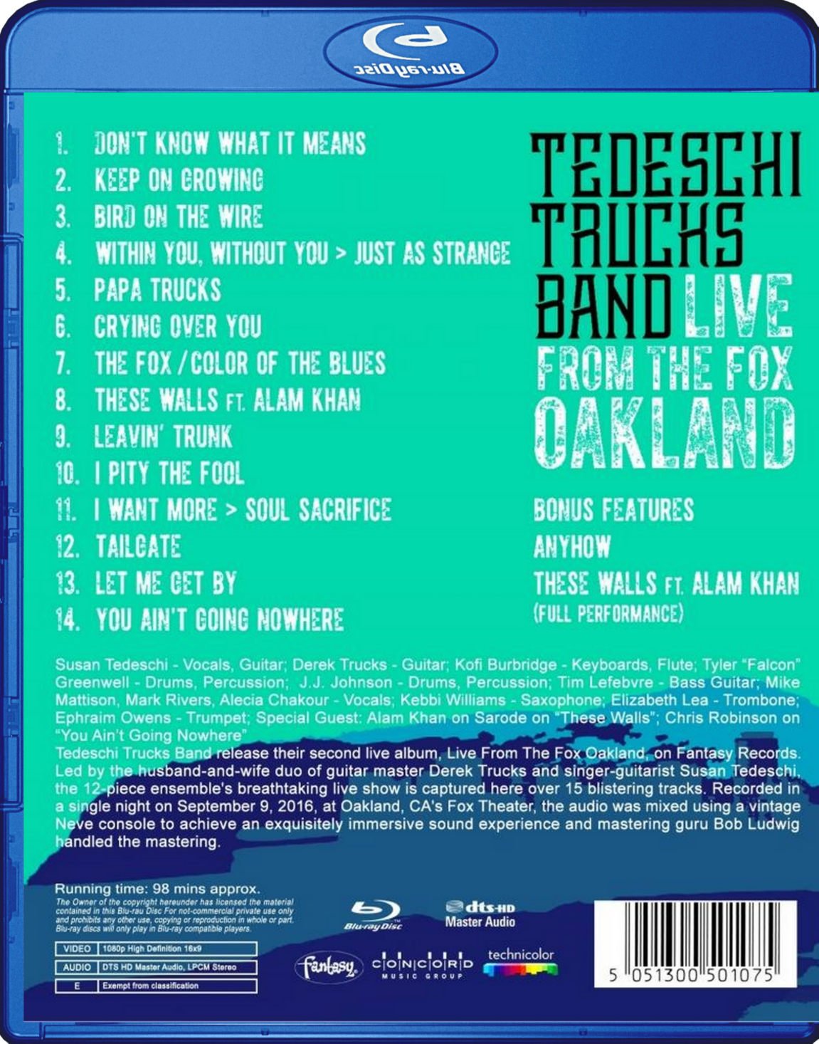 Tedeschi Trucks Band Live From The Fox Oakland Blu Ray 