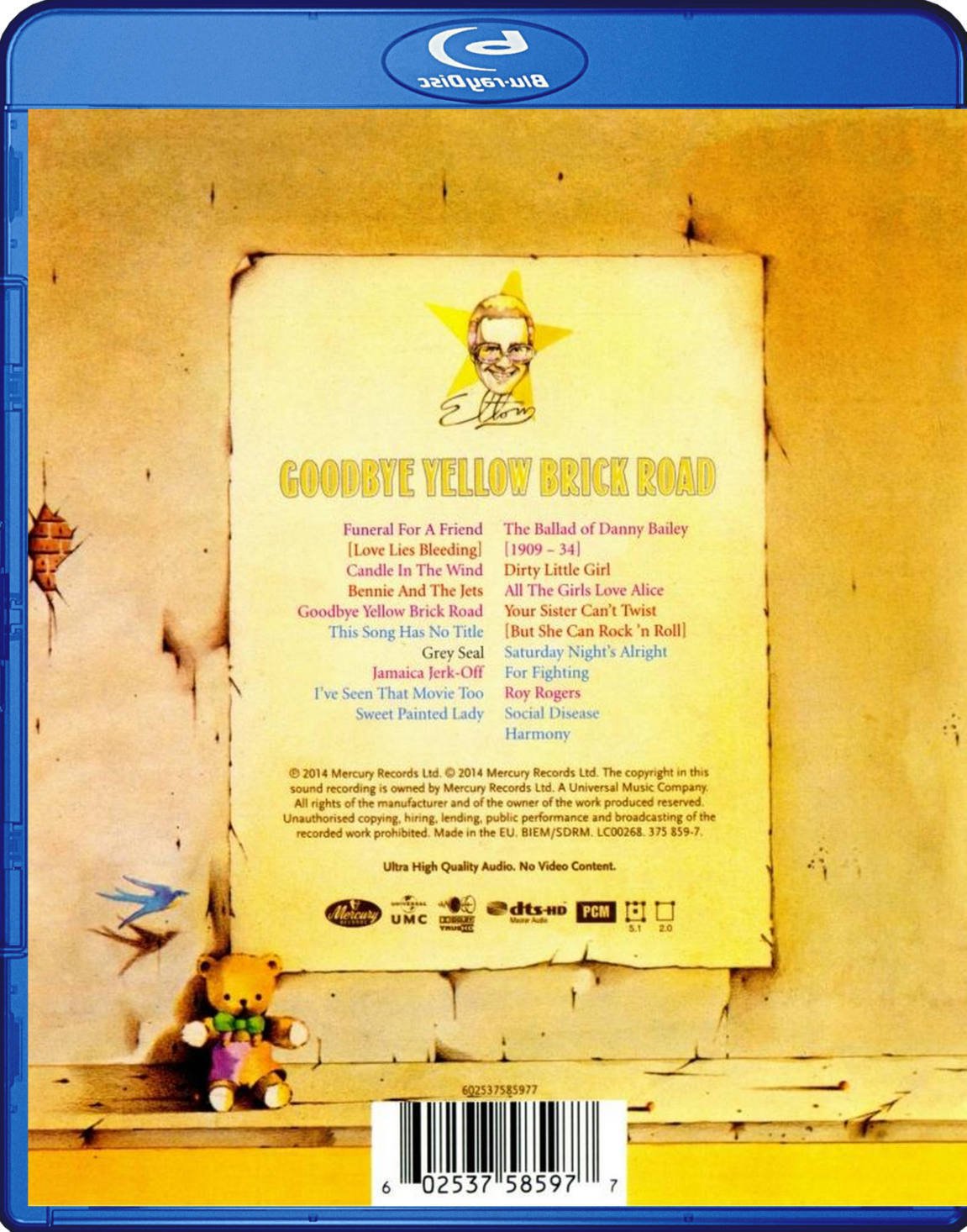 Elton John Goodbye Yellow Brick Road Blu-Ray Hi-Res Audio