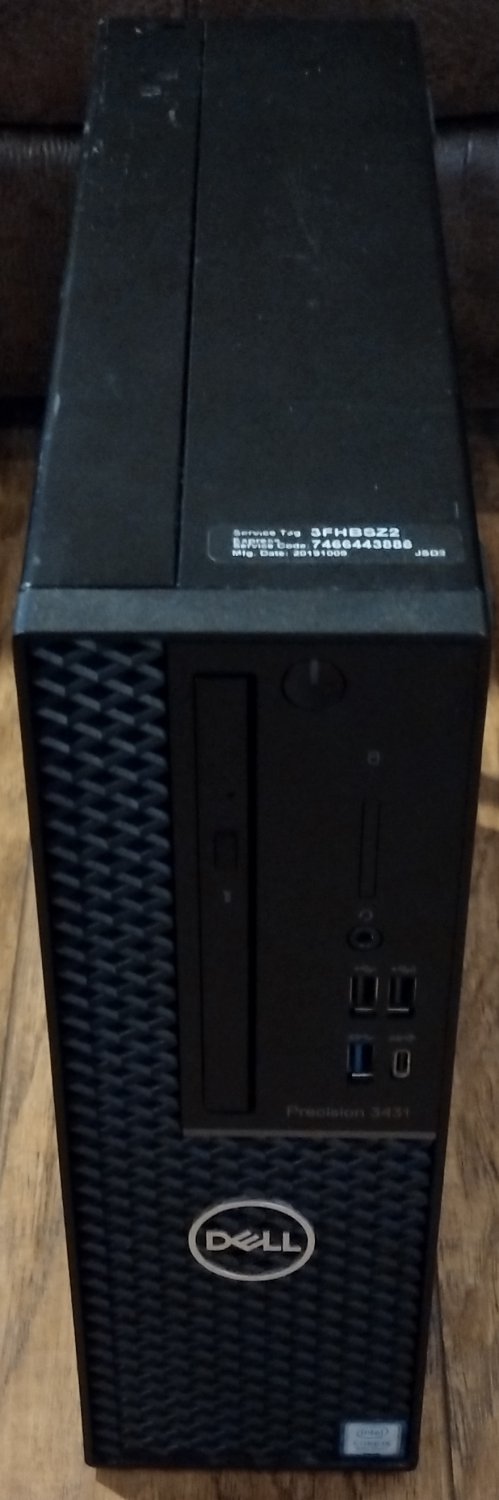 Dell Precision 3431 PC: Core i5-9500, 16GB, 256GB NVMe SSD, Radeon Pro WX 2100, Wifi, BT, Win11 Pro