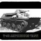mouse pad T-40 AMPHIBIOUS SCOUT TANK soviet t40 t 40