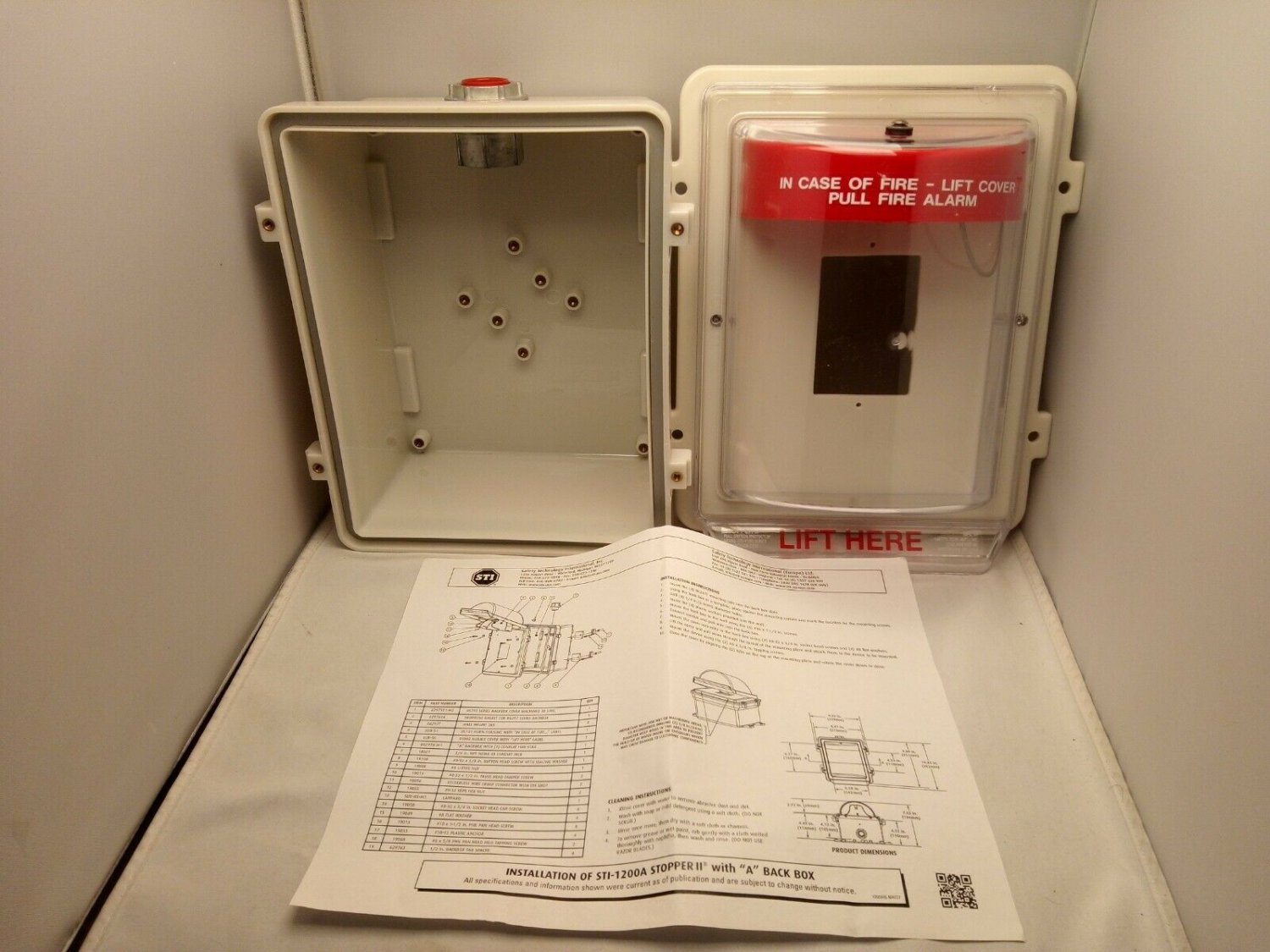 STI-1200A Stopper  Fire Alarm Pull Station Cover Enclosure