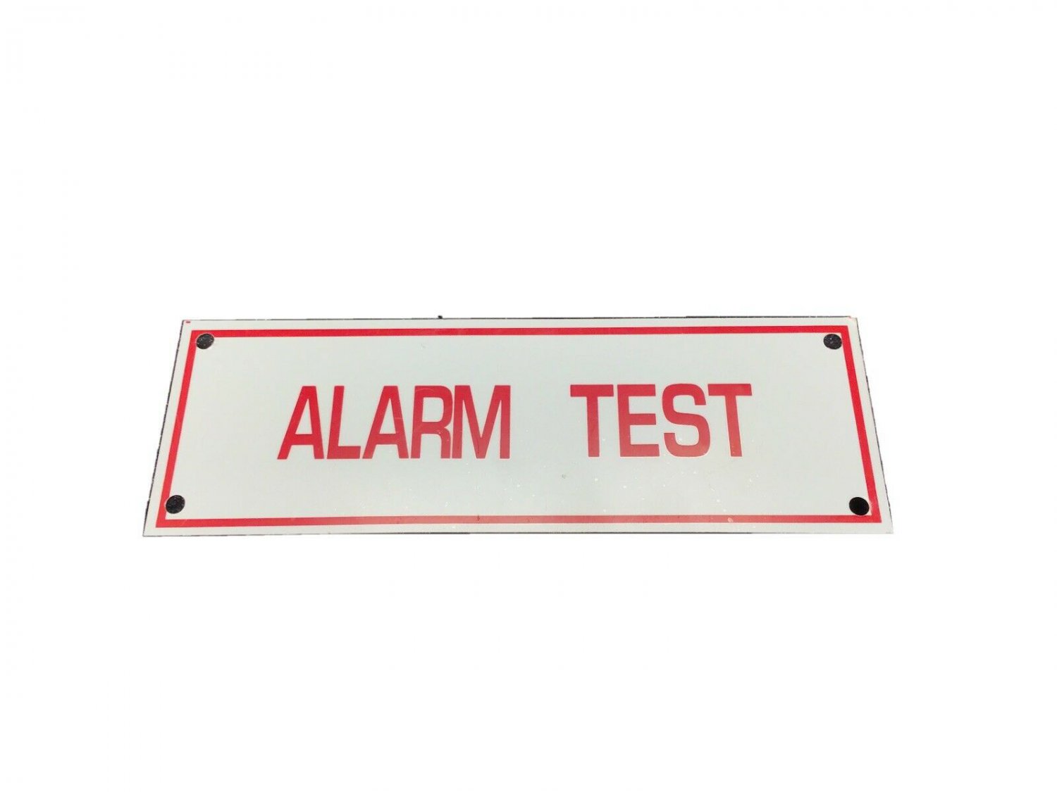 Fire Sprinkler Alarm Test Sign, Aluminum, 6" x 2"