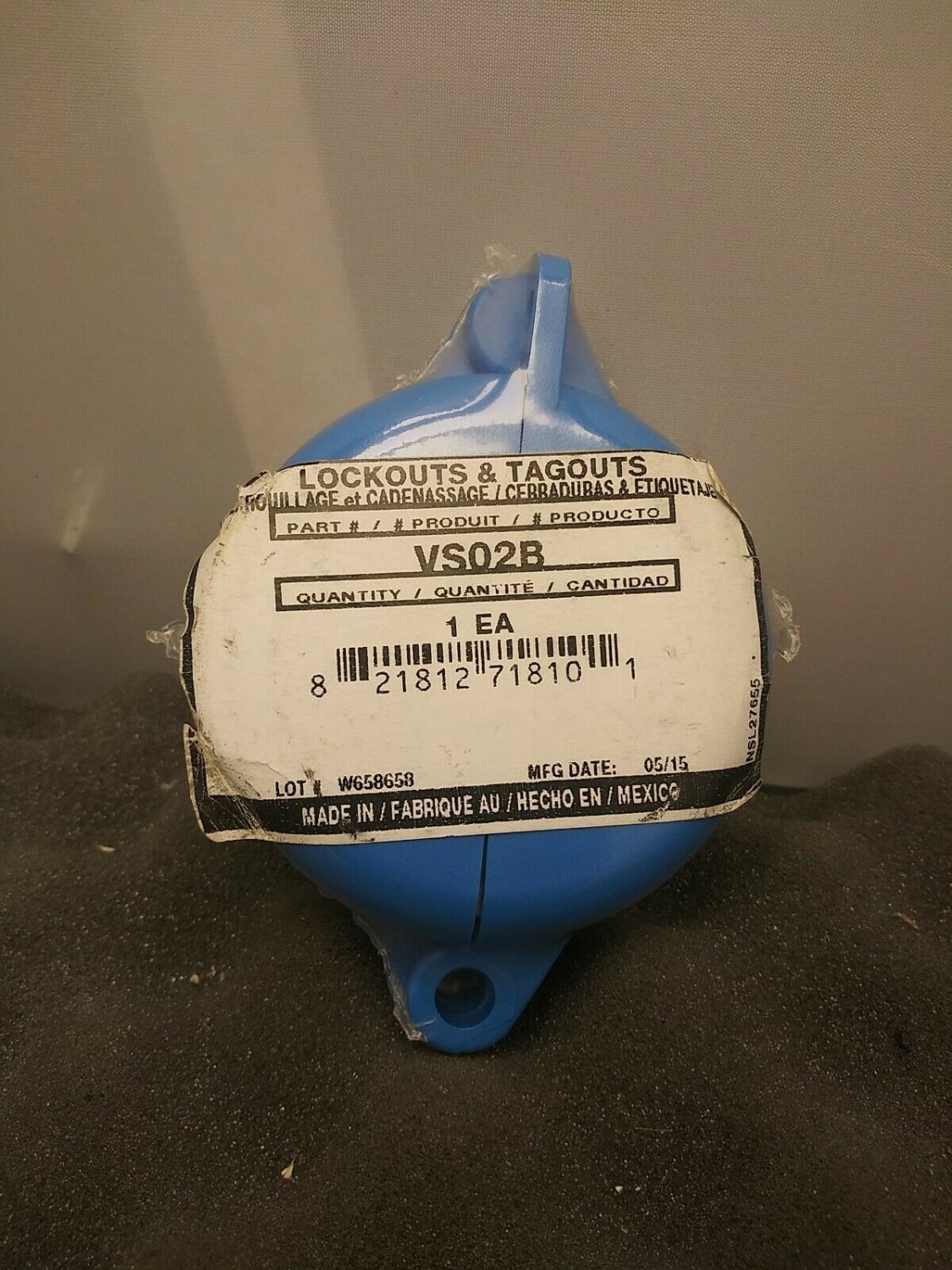 Honeywell Blue Polypropylene Gate Valve Lockout Valve Handle 1" to 2-1/2" VS02B