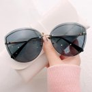 2022 trendy women's Oval Rimless Cat Eye Gold Black Sunglasses Lady Metal Cay Eye Women Sunglasses.