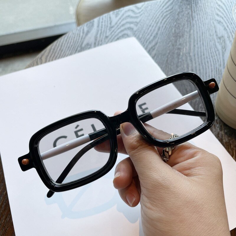 Retro Trendy Thick Frame Sunglasses Vintage Women Brand Designer 2022