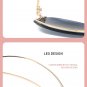 Tea Gradient Sunglasses Women Ocean Water Cut Trimmed Lens Metal Curved Temples Sun Glasses