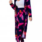 4X - Dark Blue Cardigan with Matching Ankle Length Pants