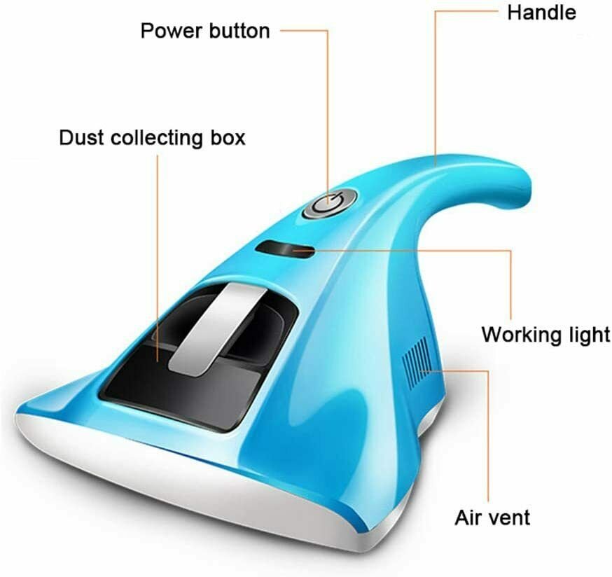 Household Handheld Vacuum Cleaners Home Bed Dust Mite Vacuum UV Mites