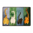 Ofat Home Cute Cat Door Mat Welcome Mat Entrance Door Floor Mat Dust Removal Carpet Non-slip Mats