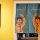 Ofat Home Girl and Boy Japanese Noren Doorway Curtain Kitchen Partition Curtain