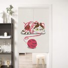 Ofat Home Yarn Ball Cat Japanese Noren Doorway Curtain Kitchen Partition Curtain