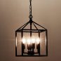 CO-Z 4-Bulb Hanging Lantern Light Fixture w/ Industrial Flare, for Kitchens, Foyers, Entryways