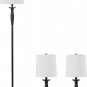 3 Lamp Set, Classic Metal Base Floor Lamp + Table Lamps