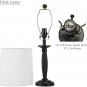3 Lamp Set, Classic Metal Base Floor Lamp + Table Lamps