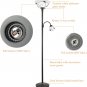 Torchiere Floor Lamp with Side Reading Light, 3-Way Switch Combo Antique Bronze Finish