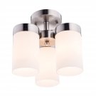 3-Light Semi Flush Mount Ceiling Light with Brushed Nickel Finish