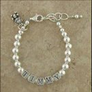 Baby Bracelet: Puppy and Pearls