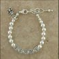 Baby Bracelet: Puppy and Pearls