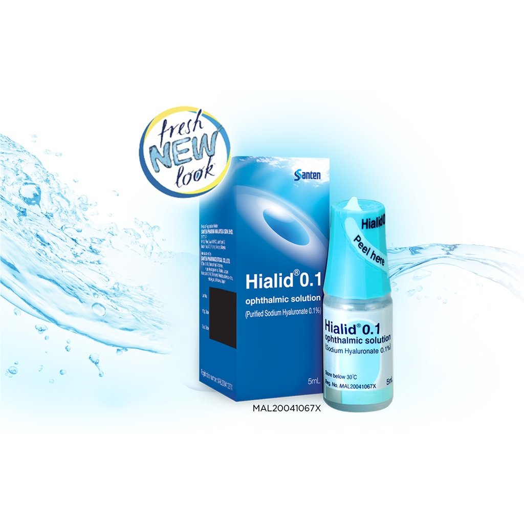 Japan Santen Hialid 0.1 Ophthalmic Solution Eye Drops 3 x 5ml Dry Eyes FAST SHIP