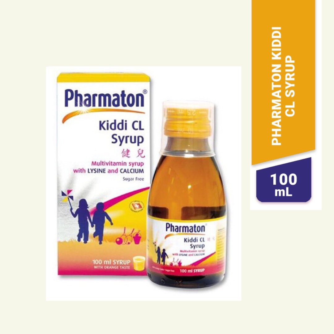 PHARMATON KIDDI CL SYRUP 100ML MultiVitamin with Lysine & Calcium FREE ...