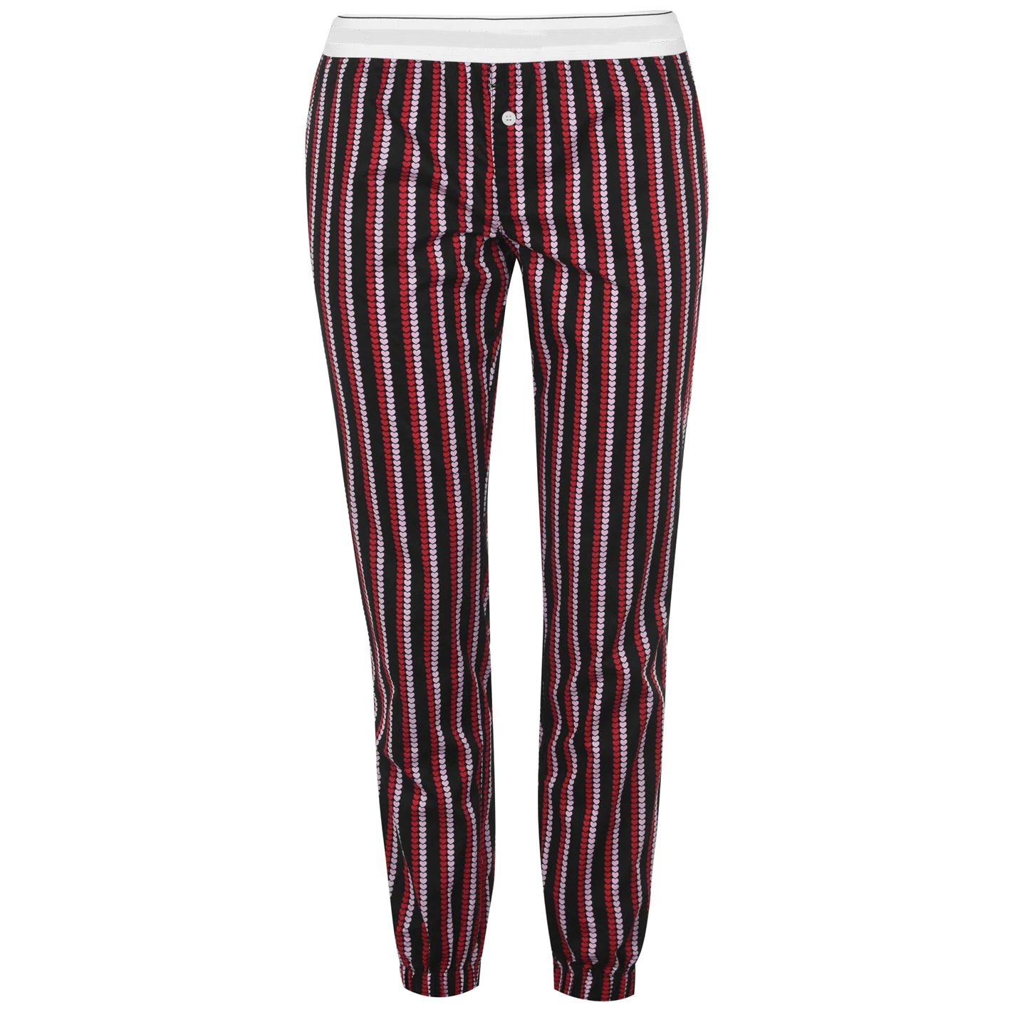 Maroon Striped Danum Jogging Pants For Girls