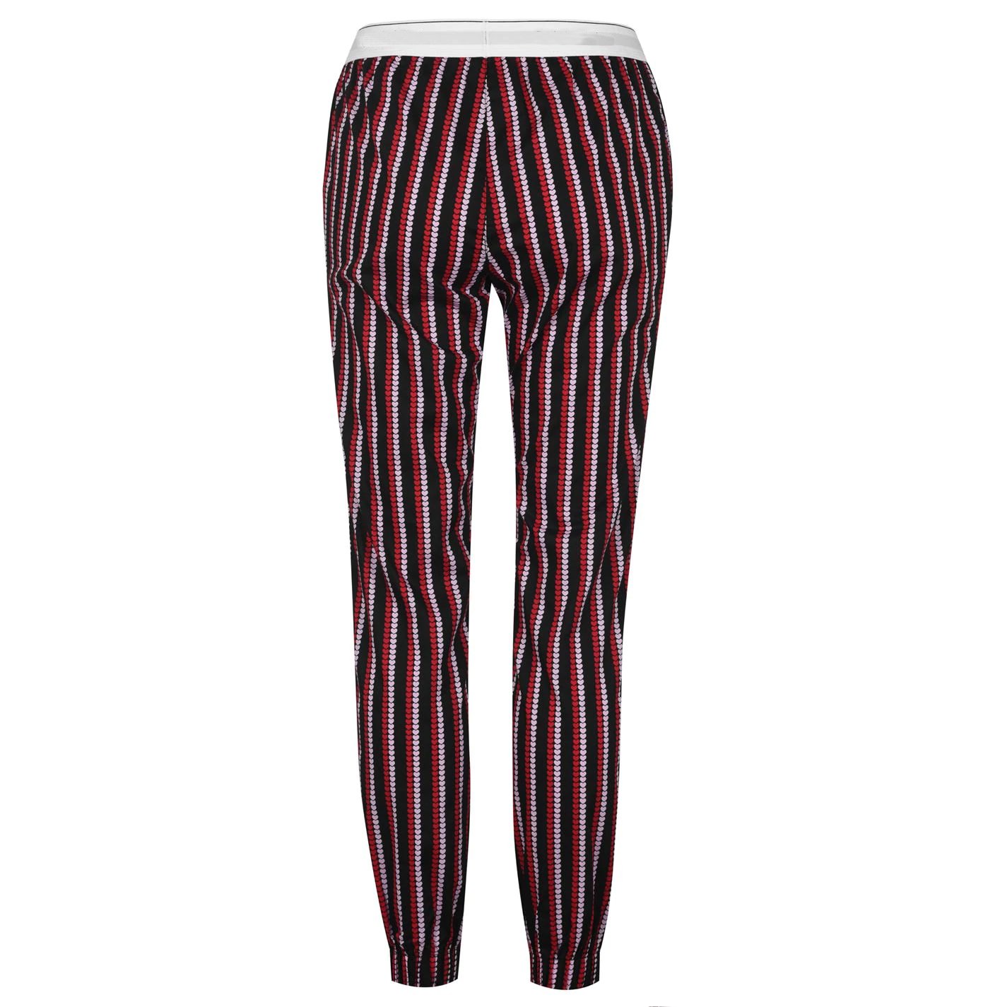 Maroon Striped Danum Jogging Pants For Girls