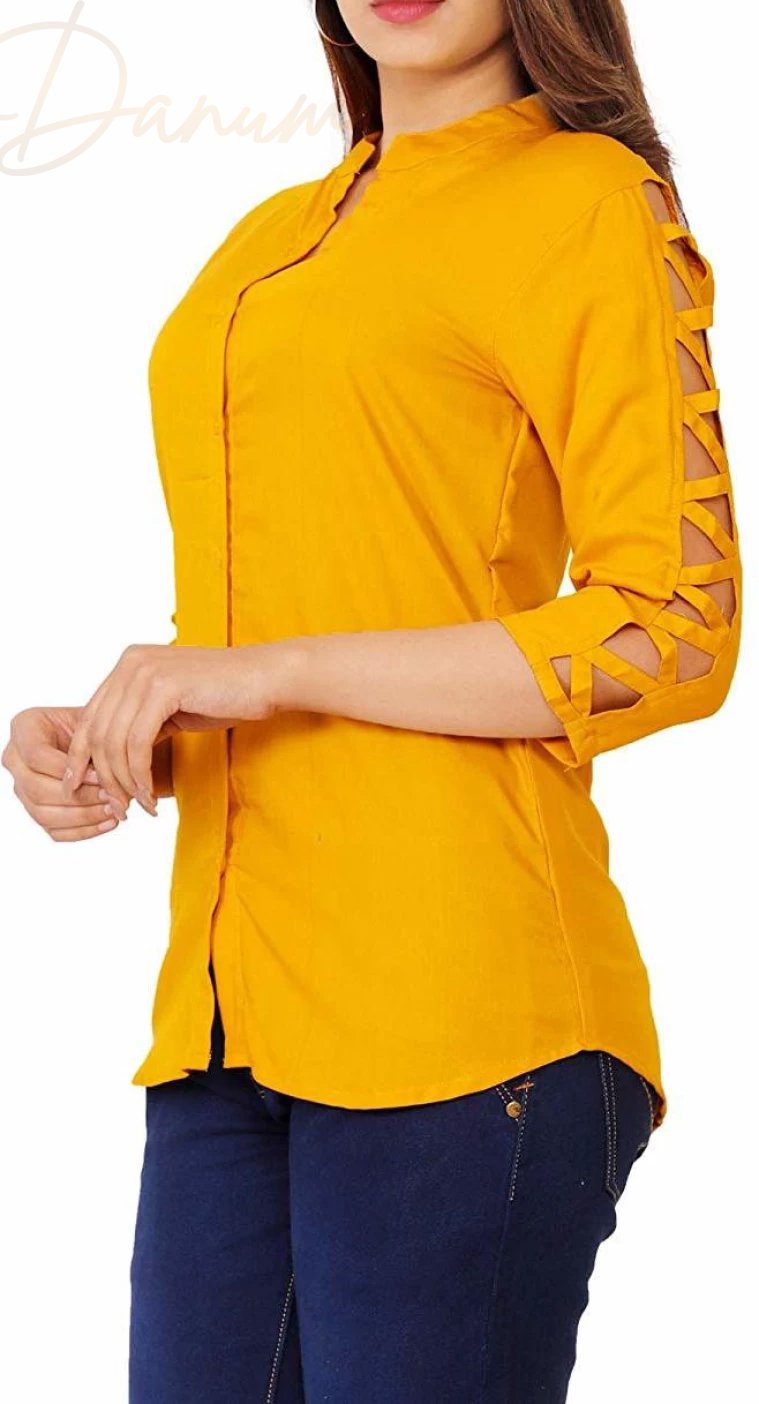 womens yellow tops uk