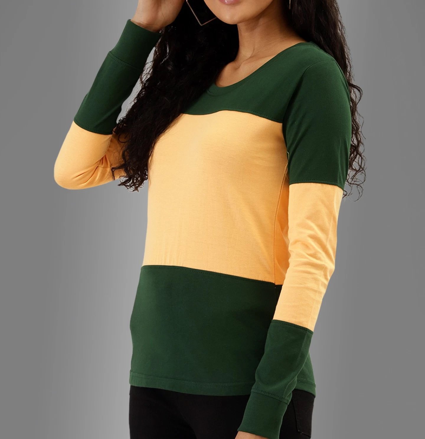 womens color block shirts