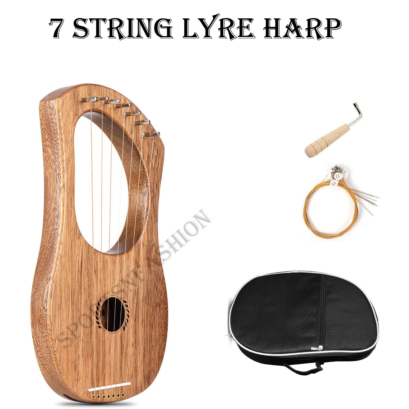 7 String Baby Lyre Harp