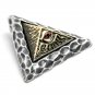 S925 silver personality triangle retro creative Necklace eye of God Pendant