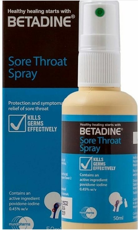 2 X 50ml Betadine Sore Throat Spray Kill Germ Effectively FreeShipping Exp 07/22