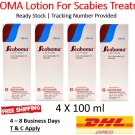 4 x SCABOMA Lindane USP 1% w/v Lotion For Scabies & Lice Treatment 100ml EXP 2023