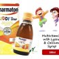 2 x 100ML PHARMATON KIDDI CL SYRUP MultiVitamin with Lysine & Calcium
