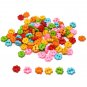 200 pcs Tiny Flower Buttons 4 mm Mix Bright Color for Doll Costume / Sewing Crafts
