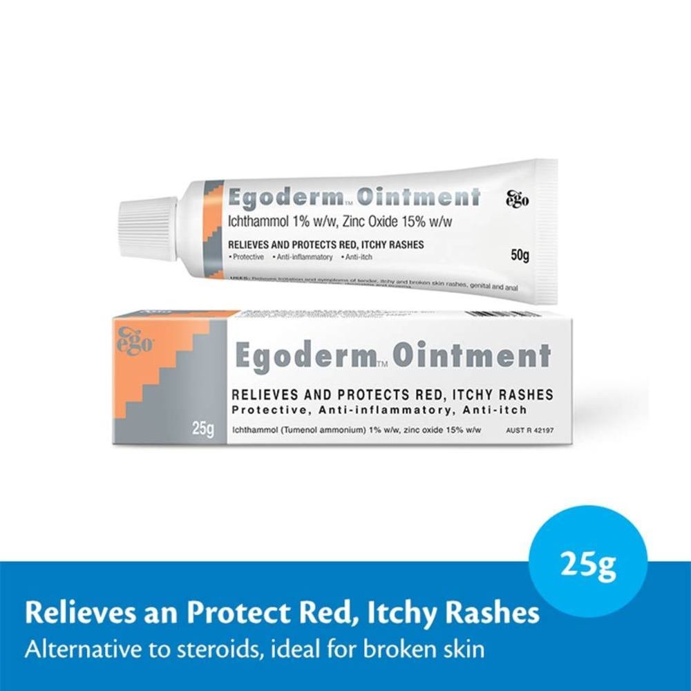 2 x 25g Egoderm Ointment Relieves Itchy Rashes, Inflammation, Dermatitis, Eczema