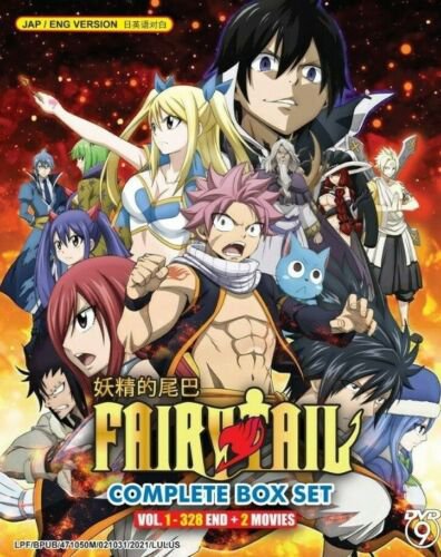 Fairy Tail Complete Series TV Vol.1-328 End + 2 Movies DVD ENGLISH DUB