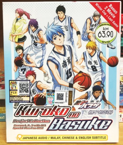 DVD ANIME KUROKO NO BASUKE SEA 1-3 VOL.1-75 END + 2 MOVIE ENG SUBS