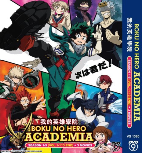 FREE USPS DVD Anime My Hero Academia Sea 1-5 (1-113End) English Dubbed +3 Movies