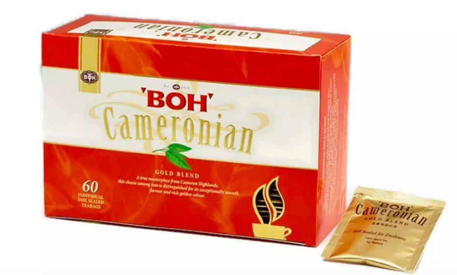 BOH Plantation Cameronian Gold Blend Tea 60 teabags Foil Sealed Malaysia Cameron