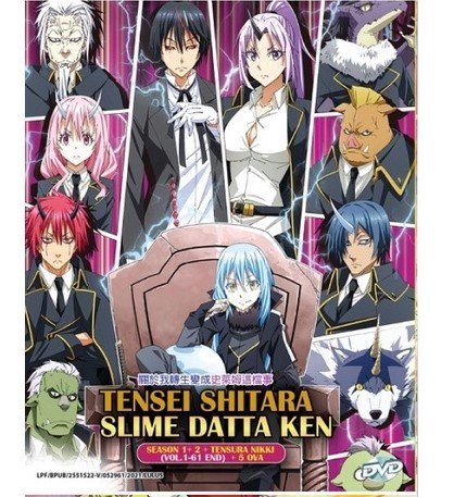 DVD Anime That Time I Got Reincarnated As A Slime Season 1+2 +Tensura (1-61)+OVA
