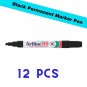 Artline 90 High Performance Black Permanent Marker Pen 2-5mm Chisel Tip | PK 12
