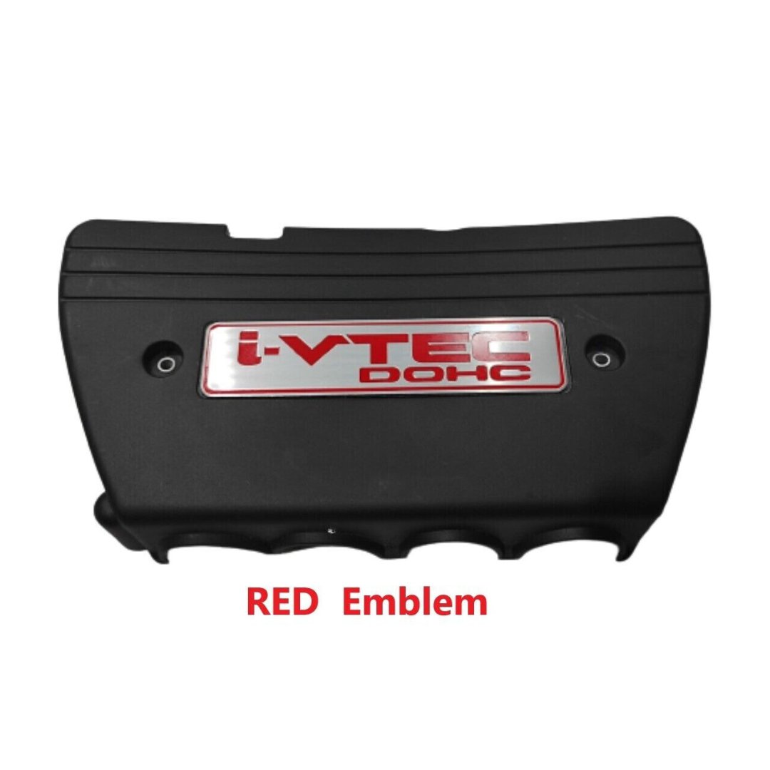 RED - METAL honda ivtec k20a K24a engine cover logo civic accord crv s9a fd2r tsx rsx