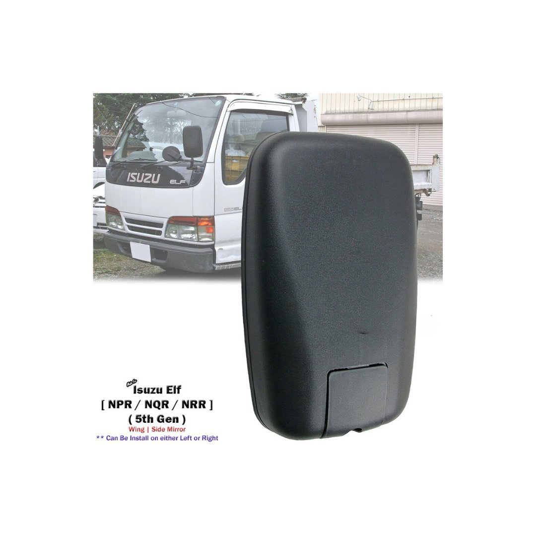 Front Black Manual Door Side Mirror For Isuzu Elf NPR NQR NKR NHR 1994-2007 #01