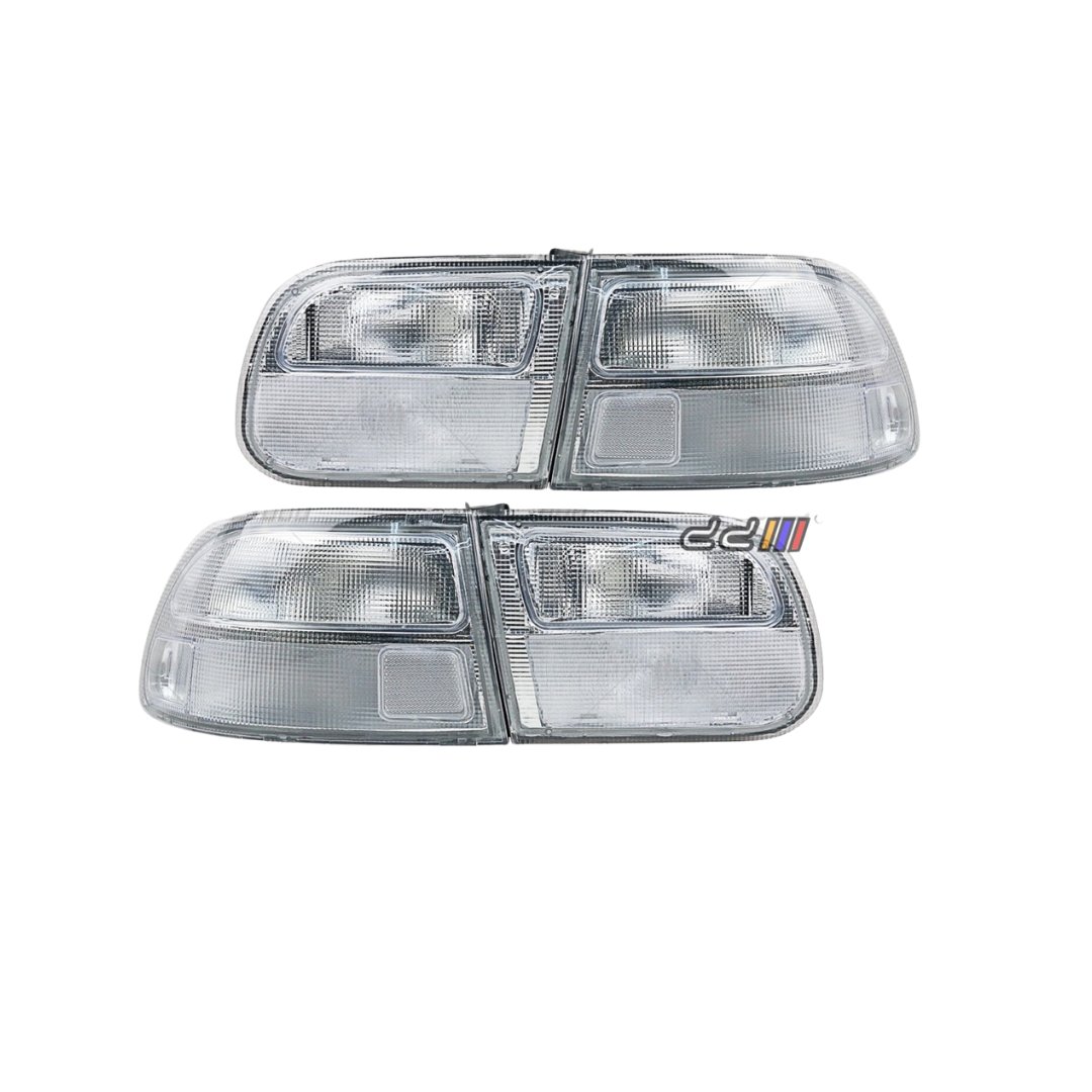 White Albino Rear Tail Light Lamp Fit For Honda Civic Hatchback EG EG6 EH 92-95