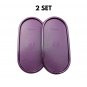 Tupperware Modular Mates MM Purple Dewberry Oval Storage Container Lid (2) Set