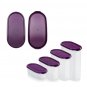Tupperware Modular Mates MM Purple Dewberry Oval Storage Container Lid (2) Set