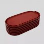 6 X New Tupperware Modular Mates Oval Replacement Top Lid Seal #1616 Dark Red